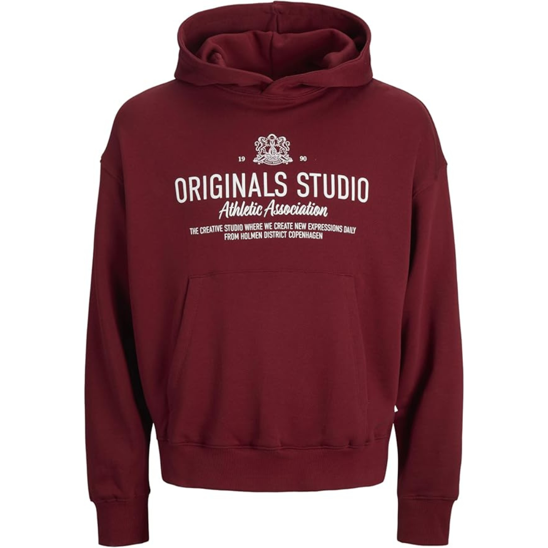 J&J Crveni Muški Duks sa kapuljačom JORCAMBRIDGE SWEAT